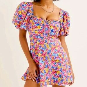 For Love And Lemons Sasha mini dress
blue ditsy floral